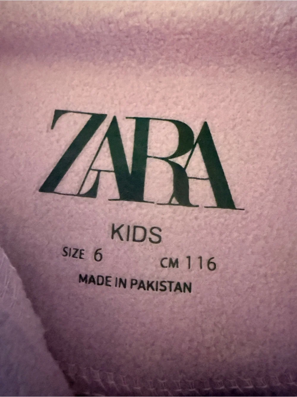 Zara Girls Polar Half Zip Sweatshirt Mauve Purple Size 6